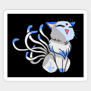 Nine Tail Cat (Blue) Sticker